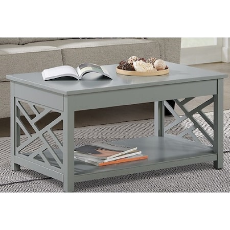 Alaterre Furniture 36 X 22 X 18, Pine with Composite Wood Top, Gray ANCT1440